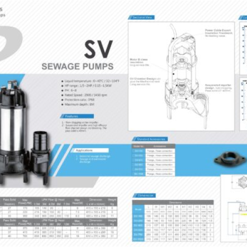 Máy Bơm Chìm Bơm Hố Móng, Bùn Loãng APP SV Series